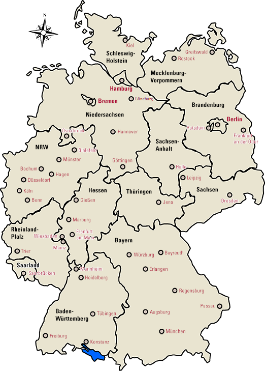 Wir sind nicht allein – Karte Deutschland